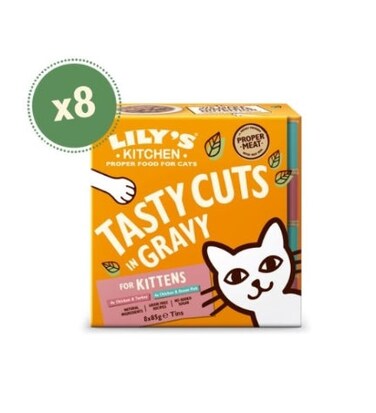 Lily's Kitchen Tasty Cuts in Gravy for Kittens Multipack 8X85G
