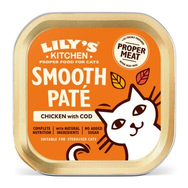 Lily&rsquo;s Kitchen Smooth Pat&eacute; Chicken with Cod Wet Cat Food - 85G
