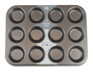 12 Cup Baking Tray: Versatile Use, Easy Cleanup, Perfect Portions, Heat Resistant, Sturdy