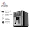 Evvoli Air Fryer 5.5 Liters, Digital Control Panel Display, 8 Preset Programs With Built-In Preheat function, 1850W, Brush Stainless Steel &amp; Black, EVKA-AF5508D