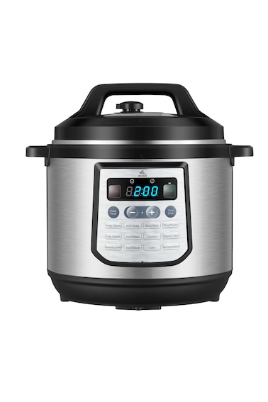 evvoli 12-in-1 Multi-Use Programmable Pressure Cooker Digital LED Display 8 L 1200 W EVKA-PC8012S Black/Silver