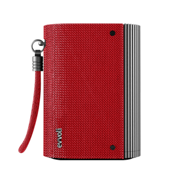 Evvoli 5W Red Bluetooth Speaker with IPX6 Waterproof &amp; Dustproof Protection, Versatile Connectivity, and Immersive Sound EVAUD-MB5BR