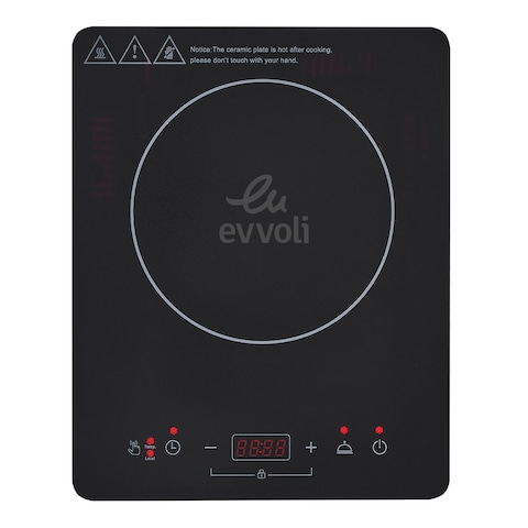 Evvoli 2000W Induction Hob with Smart Touch Panel, Keep Warm Function, with Energy-Efficient Cooking Technology.