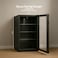 evvoli Beverage Cooler, 99 Liters, See-through Glass Door, Adjustable Leg, Defrost Type
