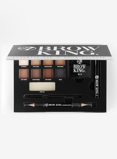 W7 Brow King Ultimate Eyebrow Kit - Shape, Define &amp; Groom Palette - Professional Makeup Set