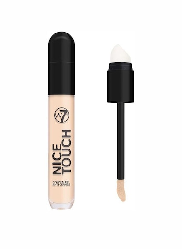 W7 Nice Touch Concealer- Medium Coverage - 2-in-1 Sponge Stick Applicator and Blending Sponge - Vegan Makeup - Sand
