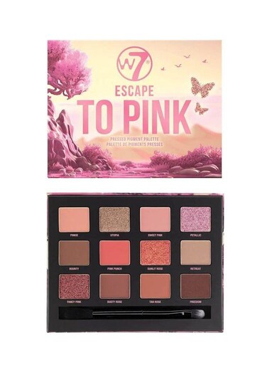W7 Escape To Pink Pressed Pigment Palette