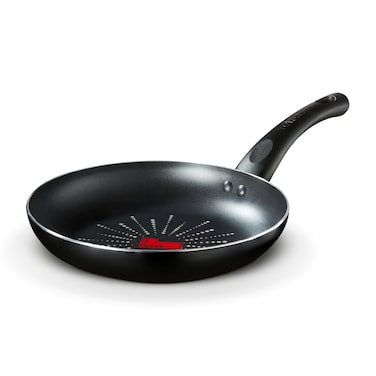 Tower SmartStart Classic 30cm Aluminium Frying Pan   Aeroglide PFOA Free Non-Stick Coating Skillet   Built-In Temperature Indicator   Oven &amp; Dishwasher Safe   Gas Hob Compatible Fry Pan   Black