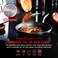 Tower SmartStart Gourmet 30cm Aluminium Frying Pan  Aeroglide PFOA Free Non-Stick Skillet   Built-In Temperature Indicator   Induction &amp; All Hob Compatible Fry Pan   Oven &amp; Dishwasher Safe   Black