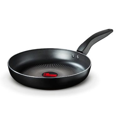 Tower SmartStart Gourmet 30cm Aluminium Frying Pan  Aeroglide PFOA Free Non-Stick Skillet   Built-In Temperature Indicator   Induction &amp; All Hob Compatible Fry Pan   Oven &amp; Dishwasher Safe   Black
