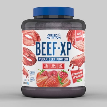 Applied Nutrition Beef XP Protein Isolate Strawberry &amp; Rassberry, Zero Sugar, Low Fat, 1.8kg