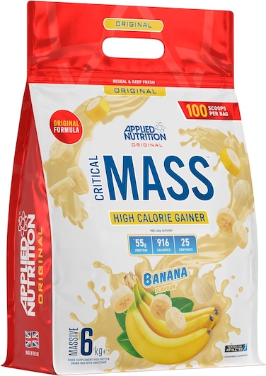Applied Nutrition Critical Mass Banana Massive 6kg   High Calorie Mass Gainer with Protein &amp; Carbs for Muscle Growth