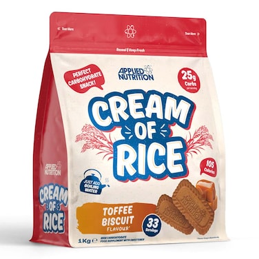Applied Nutrition Cream of Rice, Toffee Biscuit, 1 kg