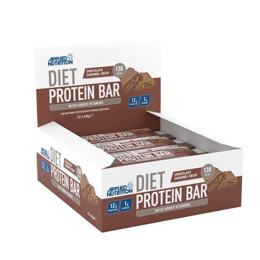 Applied Nutrition Diet Protein Bar, Chocolate Cream Crisp, Box of 12 Bars
