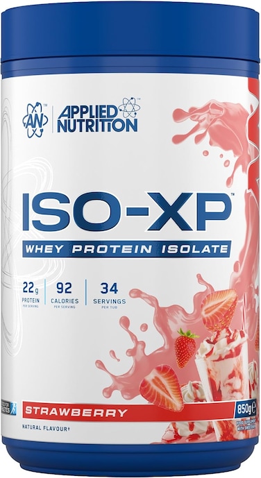 Applied Nutrition Iso-Xp Whey Protein Powder &ndash; 22g Protein, Low Fat, Low Carb Whey Isolate Protein Powder, Rich In Amino Acids, Grass-Fed, Soy Free, Halal Certified (1kg - 40 Servings) (Strawberry)