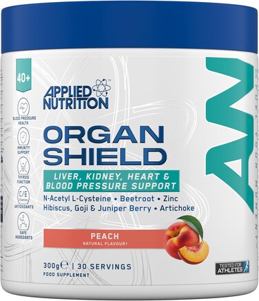 Applied Nutrition Organ Shield For Over 40S, Antioxidant Support, Choline, Coq10, Selenium & Botanicals, Informed Sport – Peach (300g – 30 Shares)