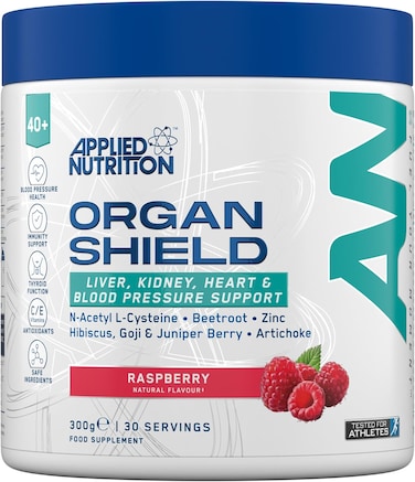 Applied Nutrition Organ Shield For Over 40S, Antioxidant Support, Choline, Coq10, Selenium & Botanicals, Informed Sport – Raspberry (300g – 30 Shares)