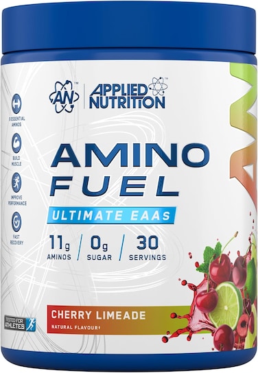 Applied Nutrition Amino Fuel - Amino Acids Supplement, Eaa Essential Amino Acids Powder, Muscle Fuel &amp; Recovery (390g - 30 Servings) (Cherry Limeade)