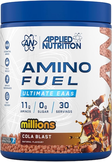 Applied Nutrition Amino Fuel - Amino Acids Supplement, EAA Essential Amino Acids Powder, Muscle Fuel &amp; Recovery (390g - 30 Servings) (Cola Blast)