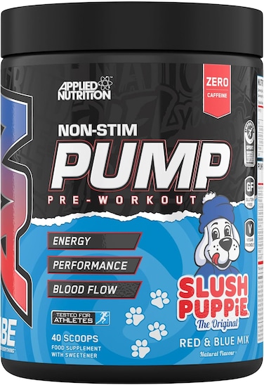 مكمل غذائي قبل التمرين من أبلايد نيوتريشن آبي بامب - مسحوق ما قبل التمرين بامب من أول بلاك إيفريثينج ستيم فري، يمنح الطاقة والقوة مع السيترولين والكرياتين وبيتا ألانين (500 غرام - 40 حصة) (سلاش بابي)