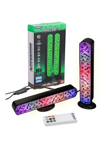 Paladone Minecraft Light Bar Set Of 2 With Remote