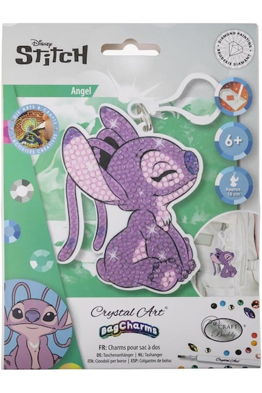 Craft Buddy Angel, Crystal Art Backpack Charm Kit