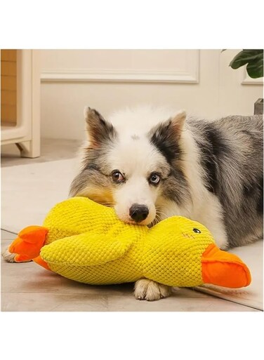 Large Dog Calming Duck, Durable Chew Toy, Quack Dog Toy, Cute No Stuffing, Cute Durable Fabric, Dog Duck Toy With Quacking Sound for Indoor Play