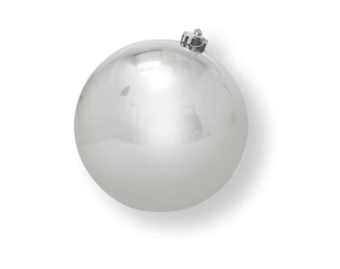 Shiny Ball Decoration 15cm Silver