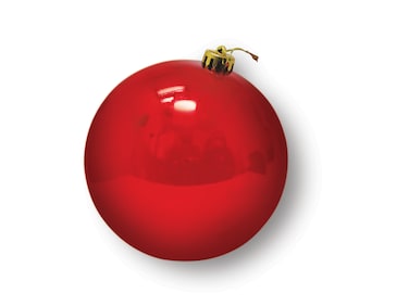 Shiny Ball Decoration Red 20cm