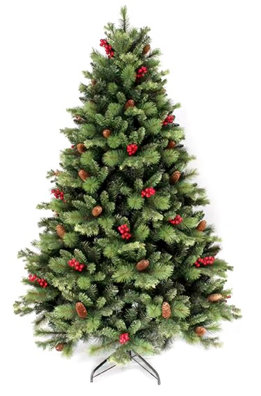 Christmas Tree with Pinecone &amp; Berries 6ft 950Tips