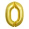 Gold Foil Balloon Number 0 52