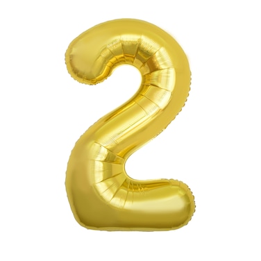 Gold Foil Balloon Number 2 52