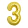 Gold Foil Balloon Number 3 54