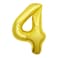 Gold Foil Balloon Number 4 52