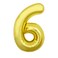 Gold Foil Balloon Number 6 53