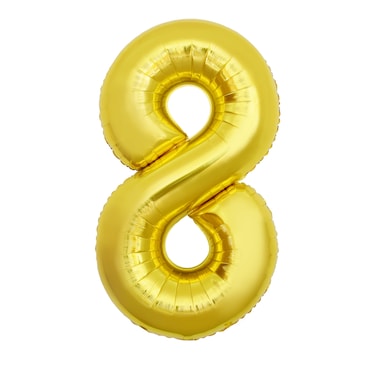 Gold Foil Balloon Number 8 54