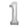 Silver Foil Balloon Number 1 52