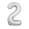 Silver Foil Balloon Number 2 52