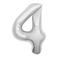 Silver Foil Balloon Number 4 52