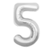 Silver Foil Balloon Number 5 52