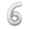 Silver Foil Balloon Number 6 53