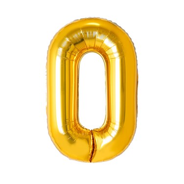 Gold Foil Balloon Number 0 33