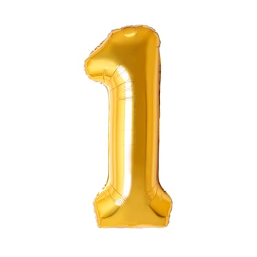 Gold Foil Balloon Number 1 33