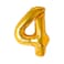 Gold Foil Balloon Number 4 33