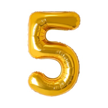 Gold Foil Balloon Number 5 33