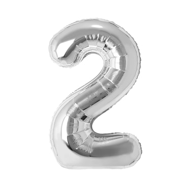 Silver Foil Balloon Number 2 32