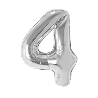 Silver Foil Balloon Number 4 33