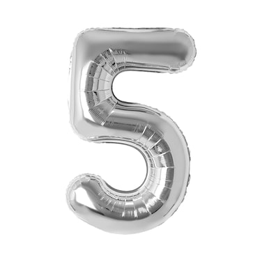 Silver Foil Balloon Number 5 33