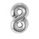 Silver Foil Balloon Number 8 33
