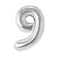 Silver Foil Balloon Number 9 35
